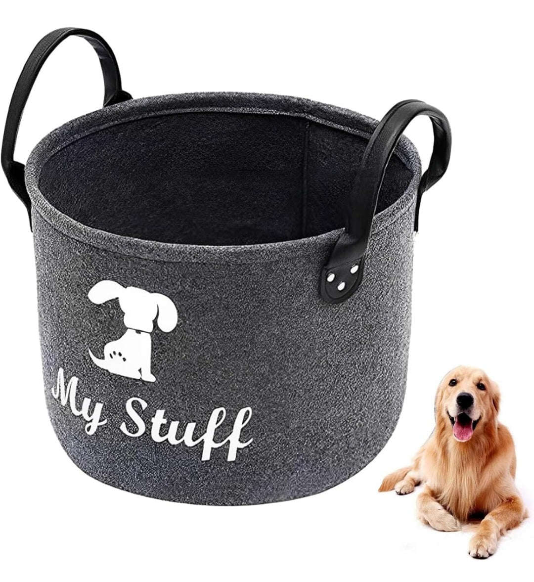 Grey storage basket