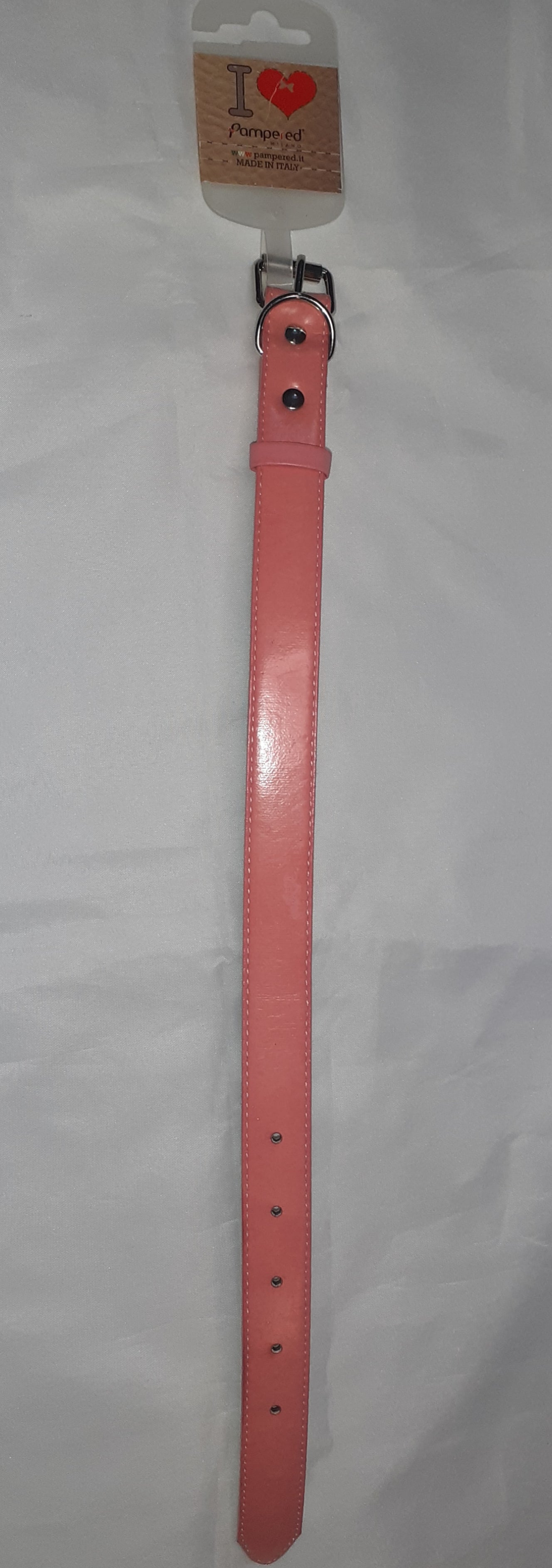 Pink leather Dog Collar