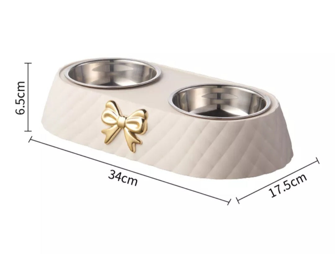 Bow Tie Dog & Cat Bowls