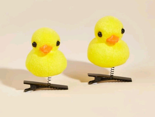 Duck shaped hair clips