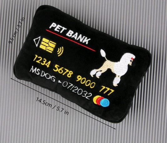 Pet bank card toy