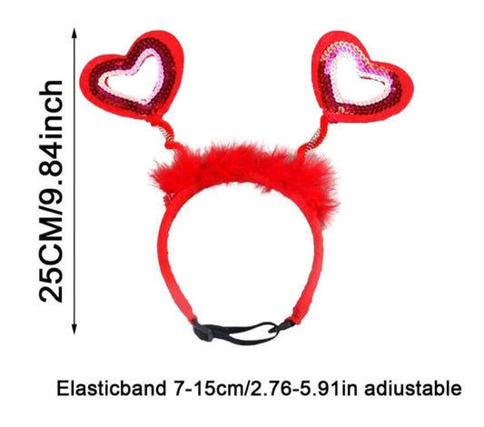 Valentines day heart headband