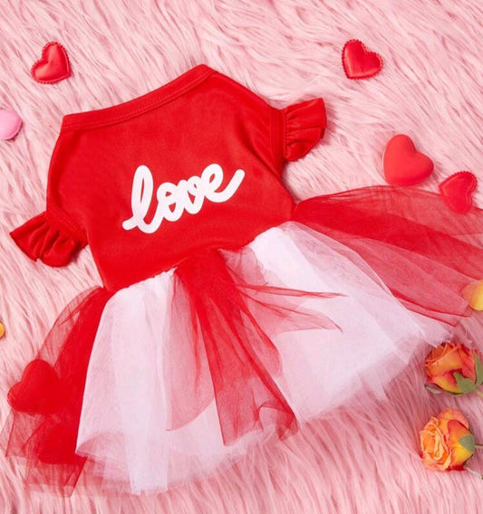 Red & white tutu dress