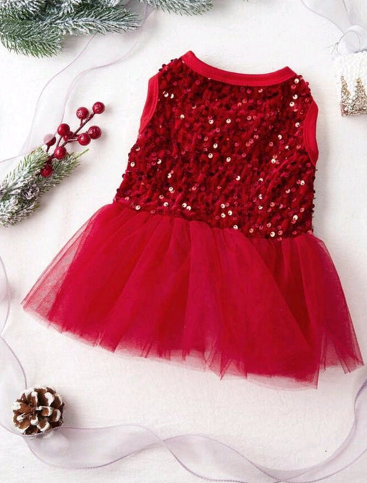 Red sparkly Dress