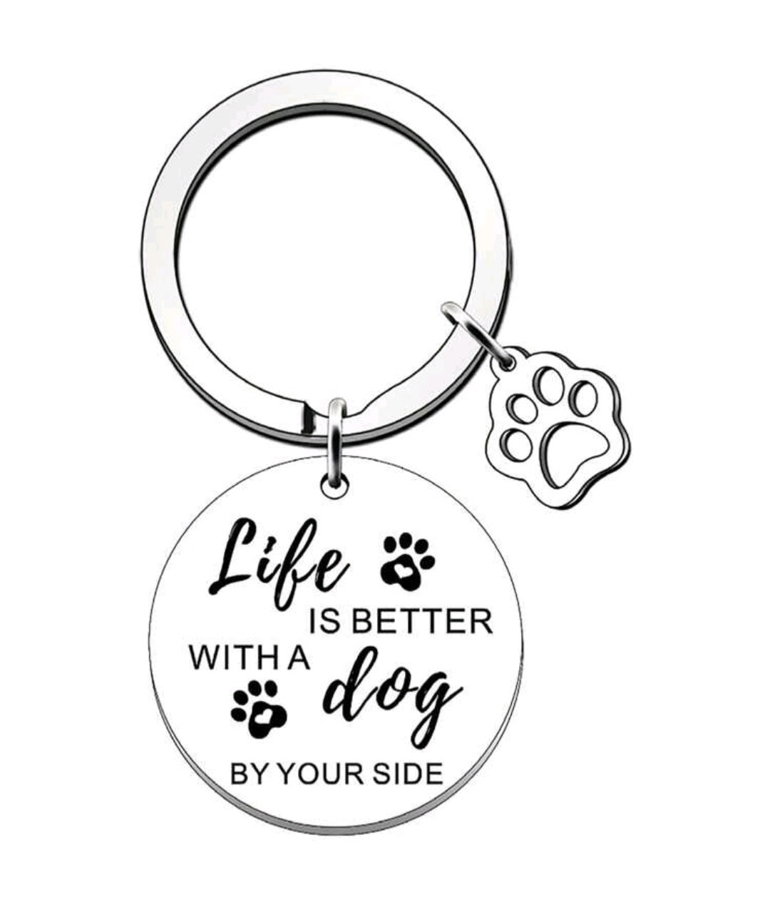 Life is better with a Dog Keyring