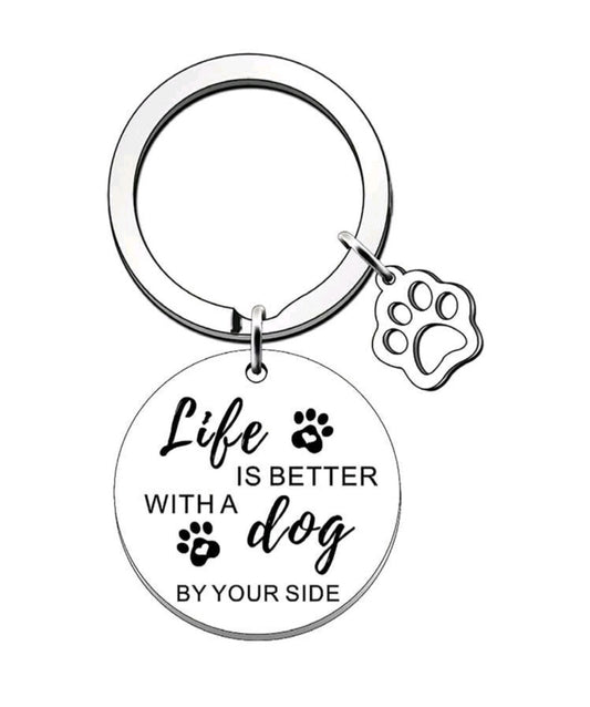 Life is better with a Dog Keyring