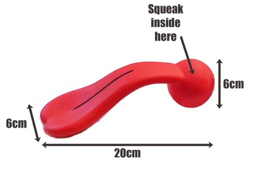 Funny moustache and tongue squeaker toy