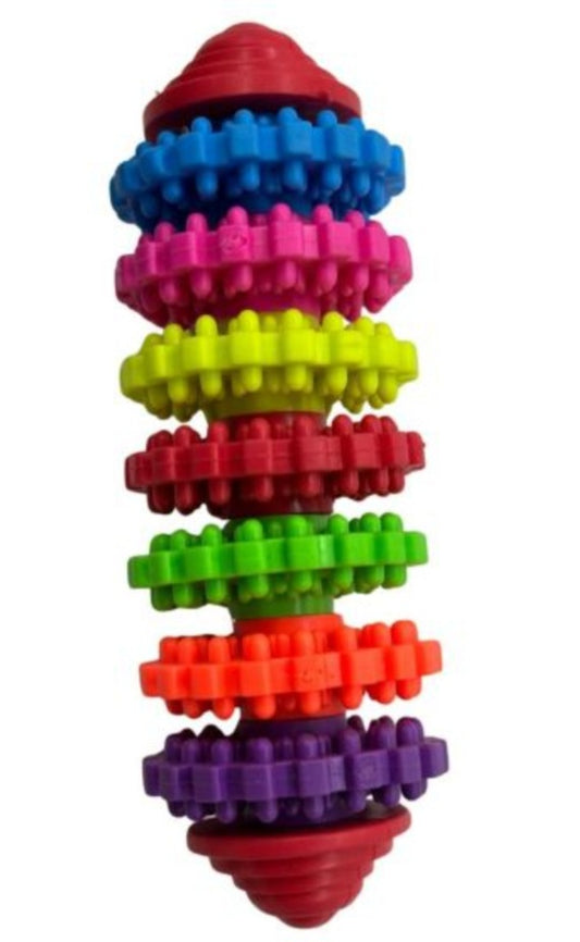 Colourful rotating dog chew