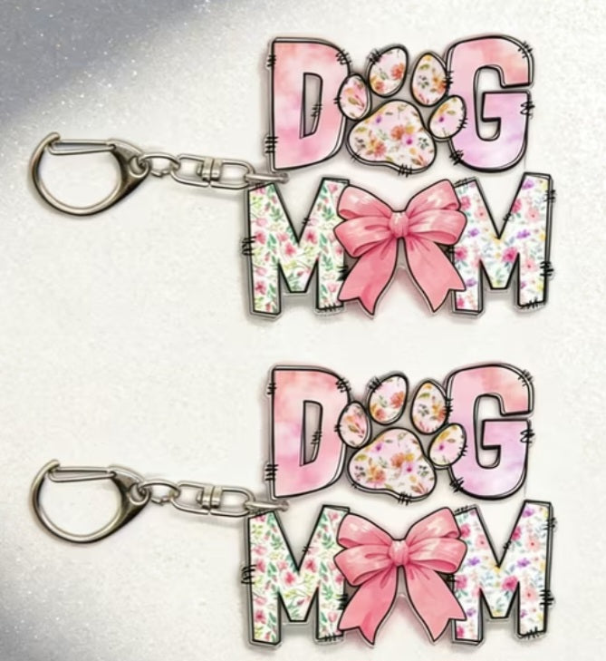 Dog mom keyrings
