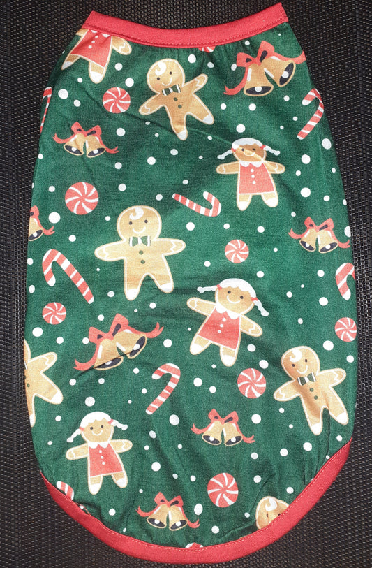 Gingerbread man and women christmas Dog Top