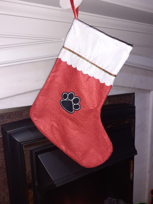 Dog Stocking with Paw Print