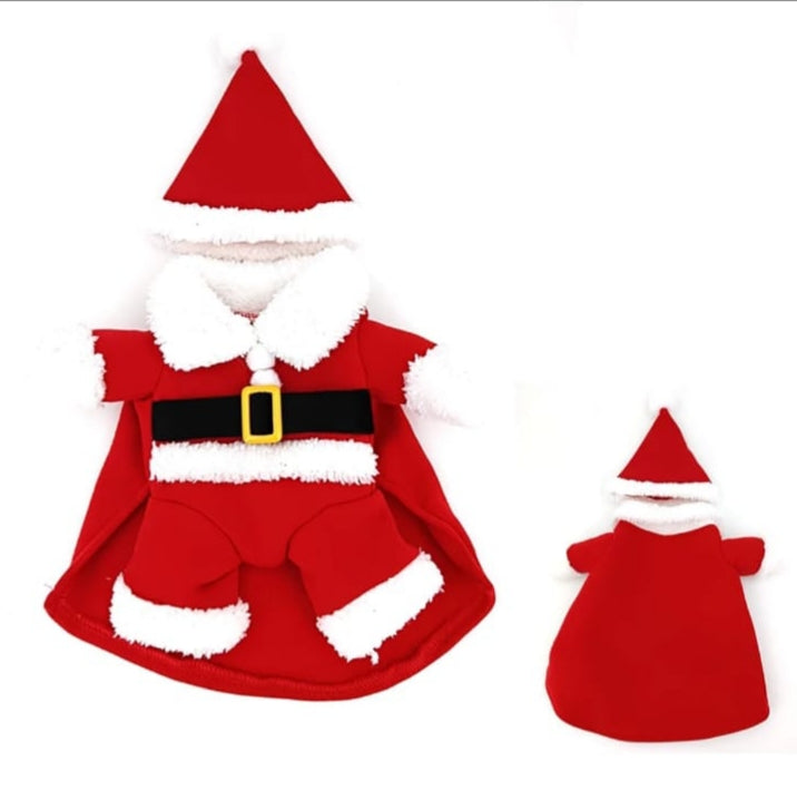 Dog Santa Claus Costume with hat