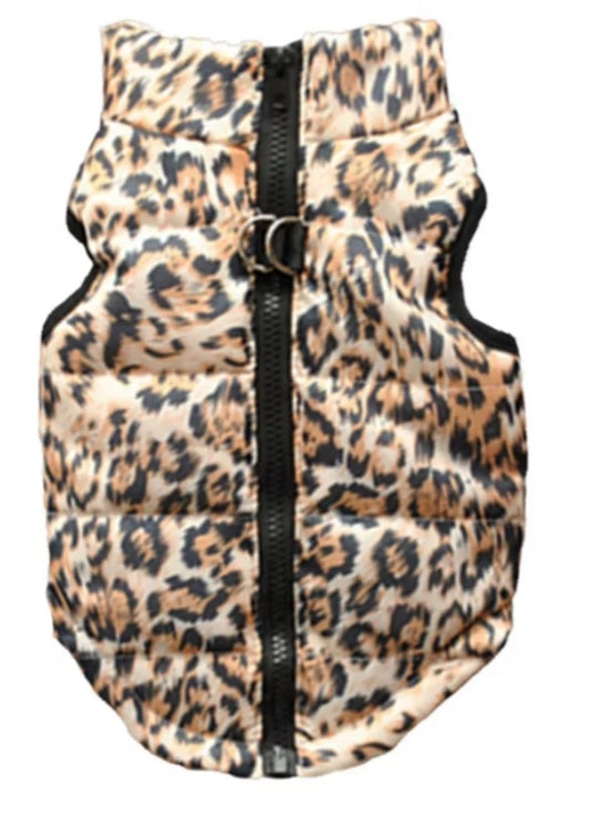 Cute Cheetah Print Dog Jacket