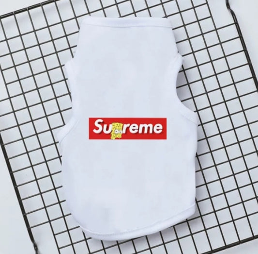 Supreme white Dog Vest