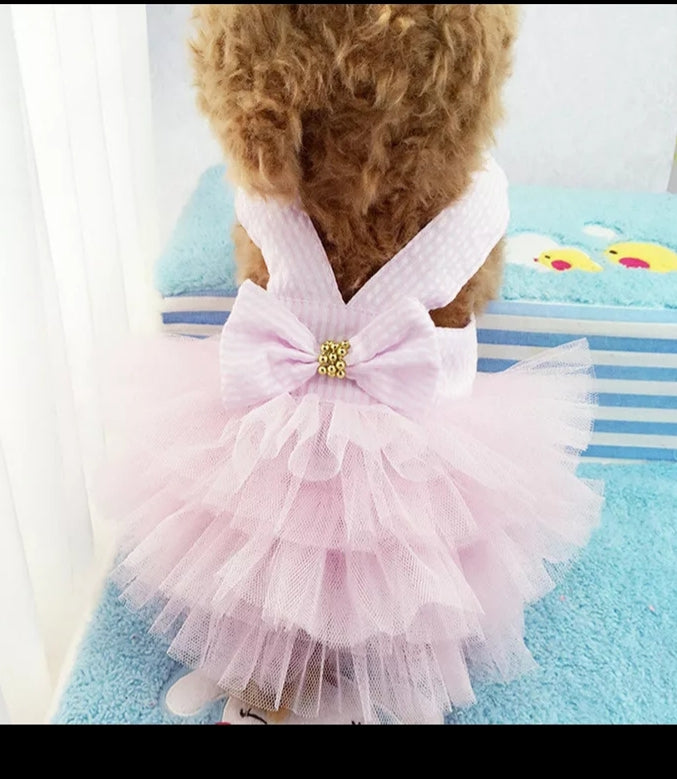 Cute Dog Dress in Baby Pink