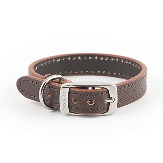 Ancol Heritage Diamond Leather Collar & Matching Lead