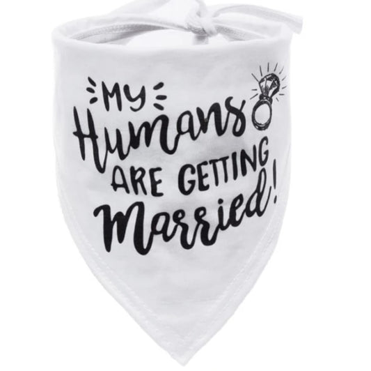 My humans are getting married Dog Bandana