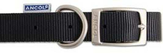 2 ply Black Thick Dog Collars