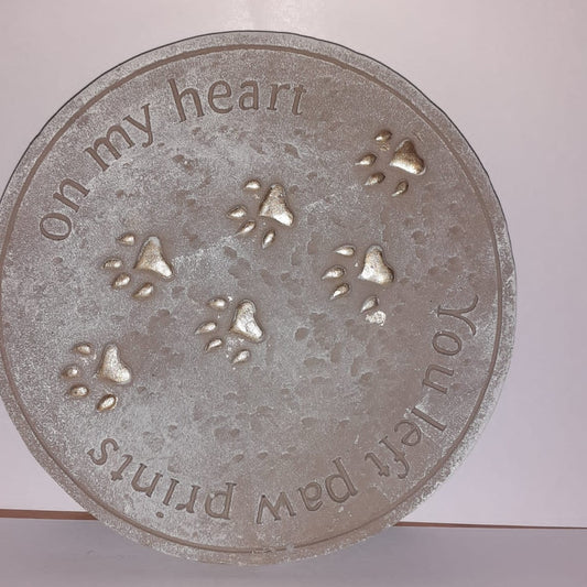 You left paw prints on my heart Dog plaque