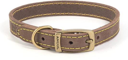 Ancol Timberwolf Leather Collar