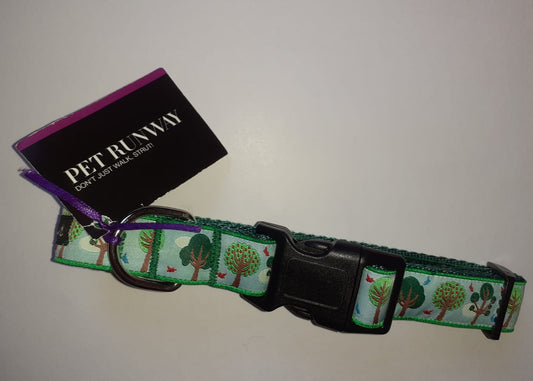 Walk in the park clip on Dog Collar (GREEN)