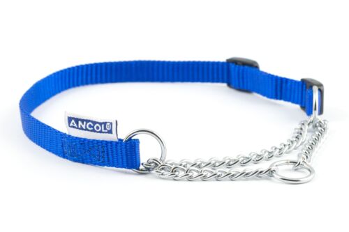 Ancol Half Check & Nylon Chain Dog Training Collar