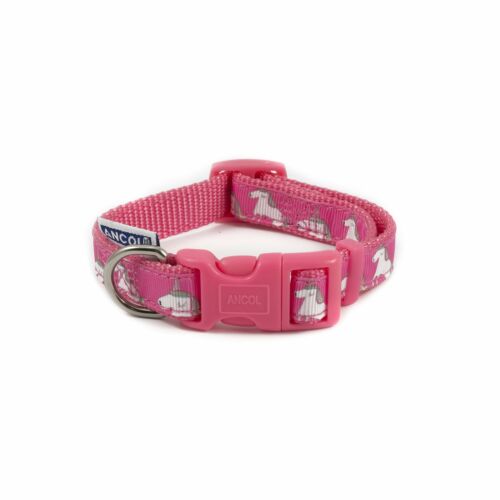 Ancol Unicorn Pink Clip On Collar